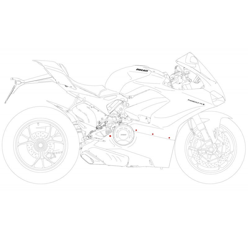 CNC Racing Lower Fairing Bolt Kit Ducati Panigale V4 / S / Speciale